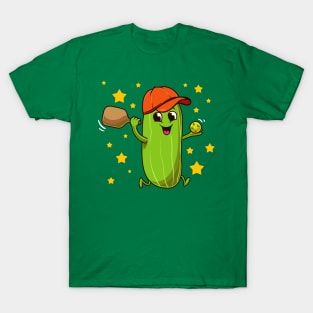 Pickleball Pickle Cute Kids T-Shirt